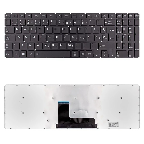 0KN0-DQ1YU13 gyári új horvát fekete laptop billentyűzet