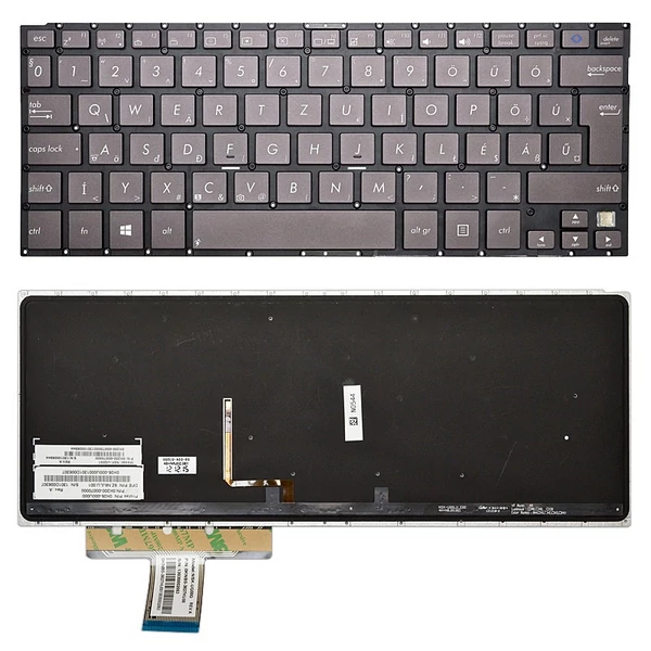 0KNB0-3627HU00 gyári új, fekete-barna háttérvilágított magyar laptop billentyűzet
