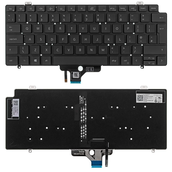 0M1Y73 gyári új fekete angol (UK) háttérvilágításos laptop billentyűzet