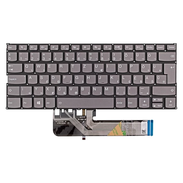 5CB0R08574 gyári új magyar szürke háttérvilágításos laptop billentyűzet, keret nélkül