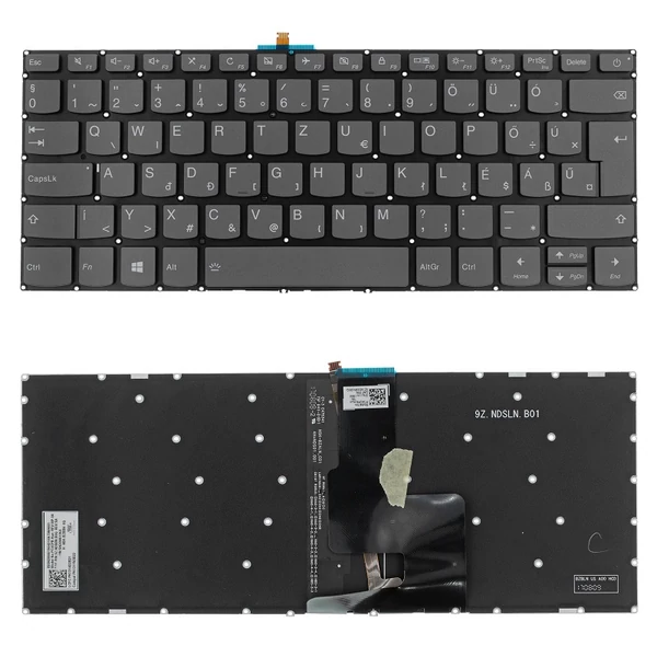 5CB0R39225 gyári új magyar szürke, háttérvilágításos laptop billentyűzet, keret nélkül (bekapcsoló gombbal szerelt típus)