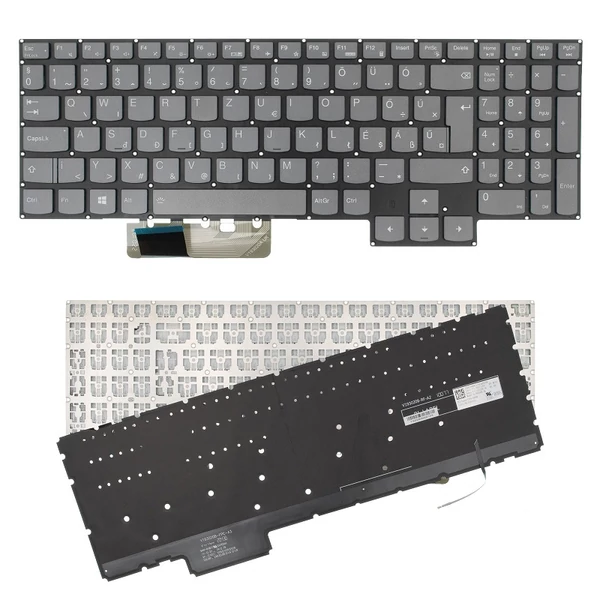 5CB0Z21013 gyári új szürke magyar háttérvilágításos laptop billentyűzet, keret nélkül