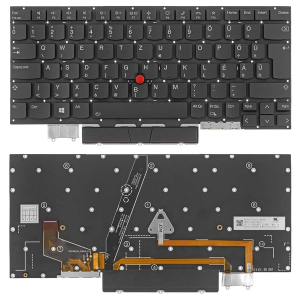 5M11C53315 gyári új, magyar fekete háttérvilágításos laptop billentyűzet, keret nélkül