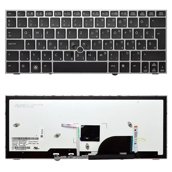 677599-211 gyári új, ezüst háttérvilágított magyar laptop billentyűzet