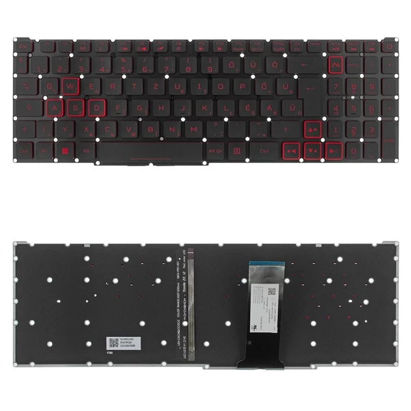 6B.Q84N2.052 gyári új, magyar háttérvilágításos laptop billentyűzet, keret nélkül