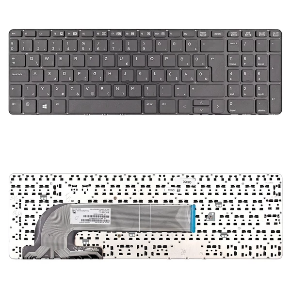 727682-211 gyári új magyar, fekete laptop billentyűzet (keret nélküli)