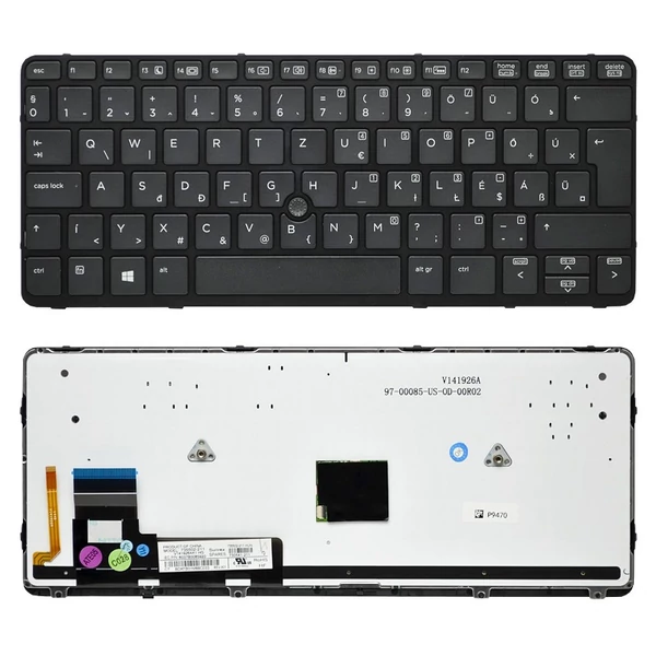 730541-211 gyári új magyar háttérvilágításos fekete laptop billentyűzet