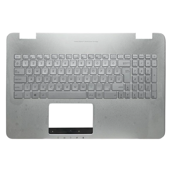 90NB05T1-R31HU0 gyári új magyar, ezüst, háttérvilágított laptop billentyűzet + ezüst felső fedél