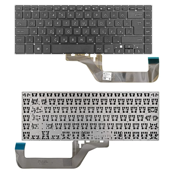 90NB0I11-R30HU0 gyári új, magyar fekete laptop billentyűzet, keret nélkül