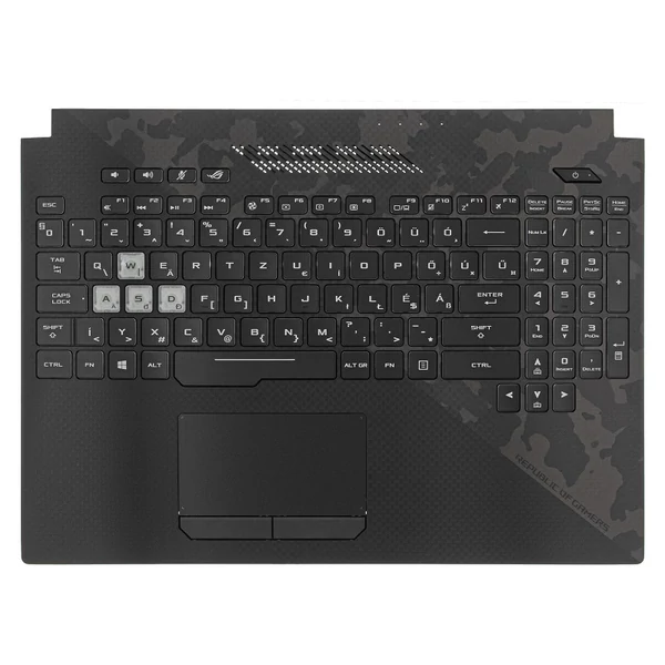 90NR01C1-R31HU0 gyári új magyar fekete RGB (Multi-color) háttérvilágításos laptop billentyűzet + fekete felső fedél