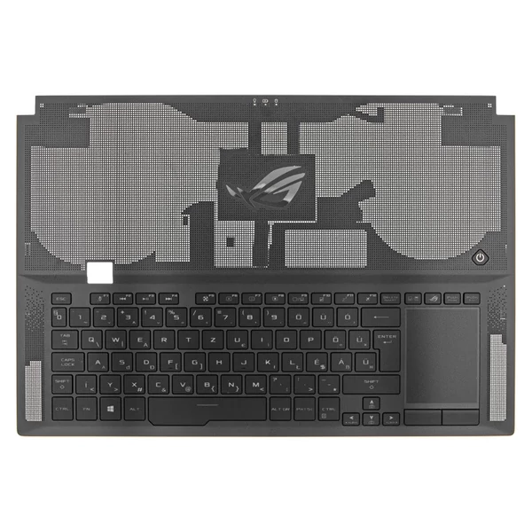 90NR02J1-R31HU1 gyári új magyar fekete RGB (Multi-color) háttérvilágításos laptop billentyűzet + fekete felső fedél