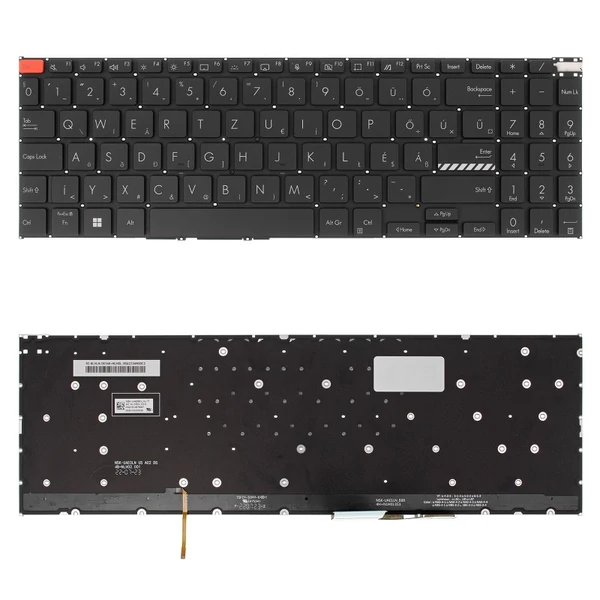 9Z.NLHBN.00Q gyári új magyar háttérvilágításos fekete laptop billentyűzet, keret nélkül