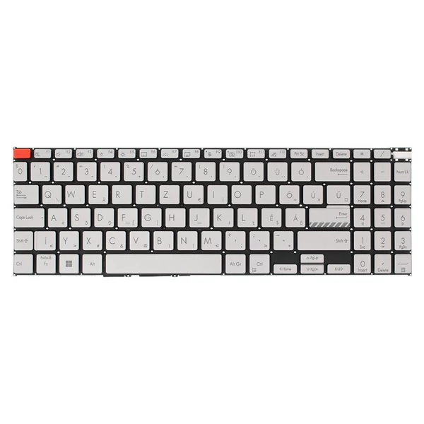 9Z.NLHBN.10Q gyári új magyar háttérvilágításos ezüst laptop billentyűzet, keret nélkül