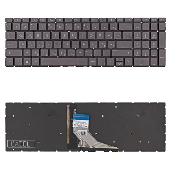 L13652-211 gyári új magyar fekete háttérvilágításos laptop billentyűzet, keret nélkül