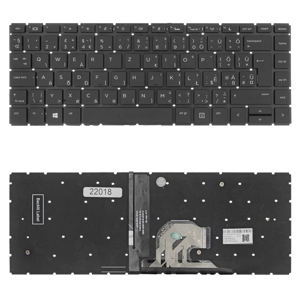 L44588-211 gyári új magyar háttérvilágításos laptop billentyűzet, keret nélkül