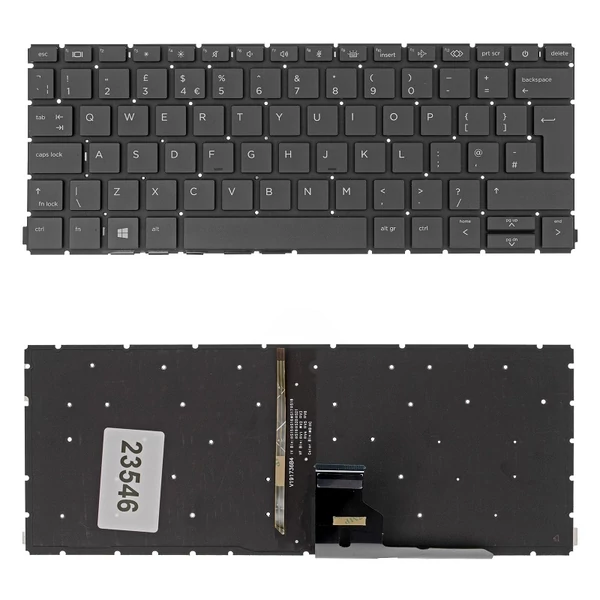 L93087-001 gyári új angol (UK) kiosztású háttérvilágított laptop billentyűzet, keret nélkül