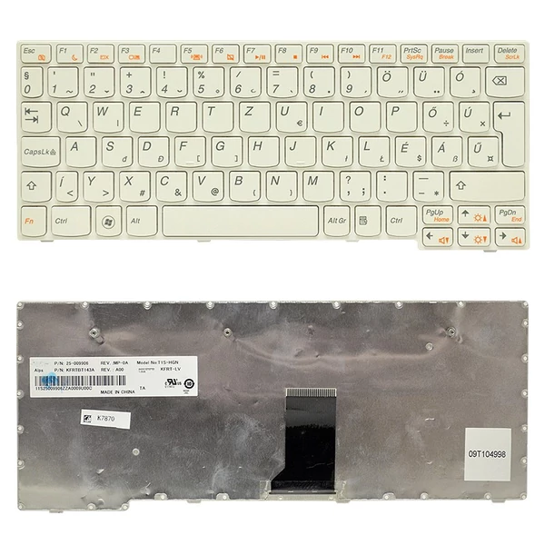 MP-09J66HU-6861 gyári új, fehér magyar billentyűzet