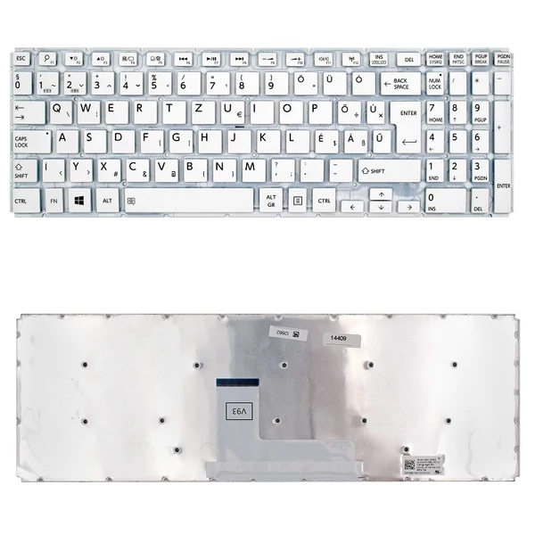 NSK-V93SQ gyári új magyar fehér laptop billentyűzet
