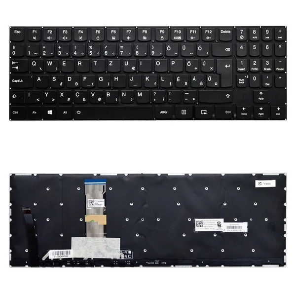 PK1312M5B20 gyári új fekete magyar háttérvilágított laptop billentyűzet, keret nélkül