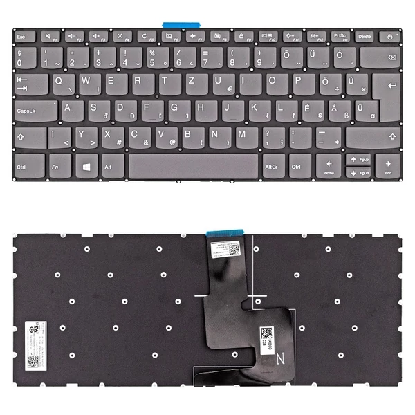 SN20M61852 gyári új magyar szürke laptop billentyűzet, keret nélkül