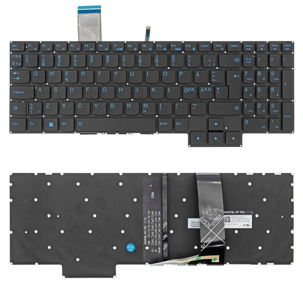 SN20X22290 gyári új norvég háttérvilágított laptop billentyűzet, keret nélkül