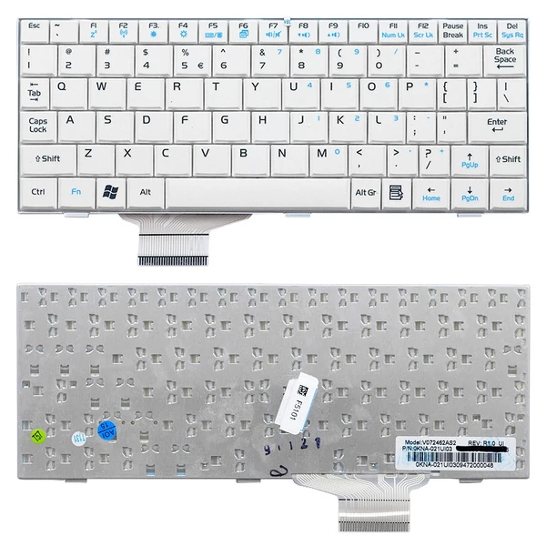 V072462AS2 gyári új, angol fehér laptop billentyűzet