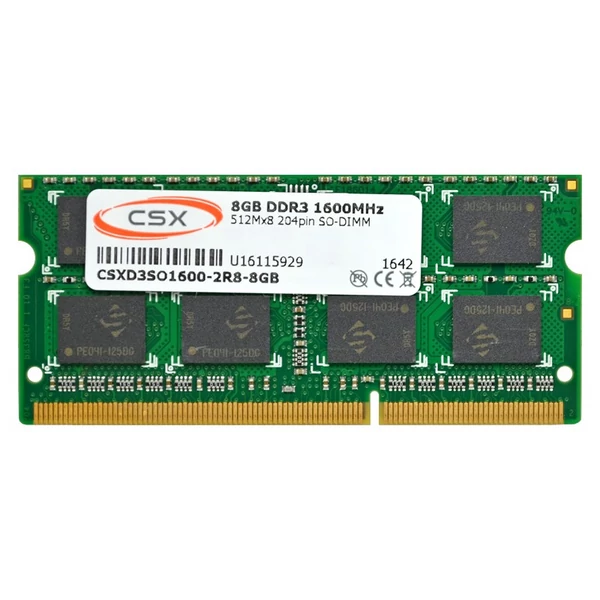 CSX 8GB DDR3 1600MHz notebook memória