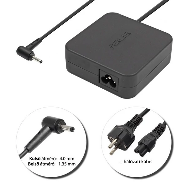 Asus 19V 4.74A (90W) 4.0 x 1.35mm töltő