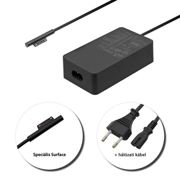 Microsoft 15V 4A / 5V 1A (60W) Surface töltő