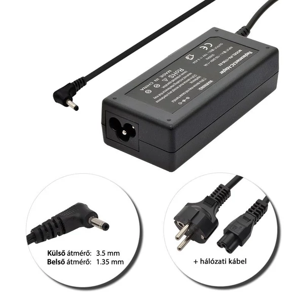 Toshiba 19V 2.1A (40W) netbook töltő