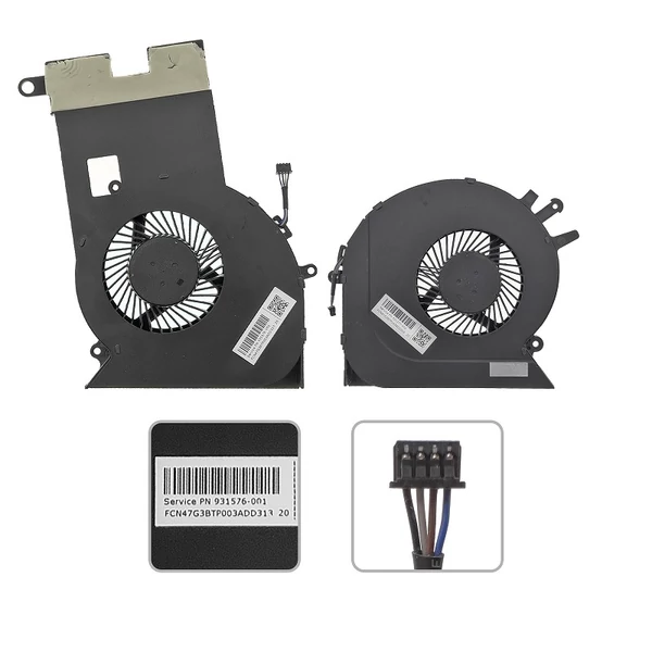 931576-001, 931577-001 gyári új hűtés, ventilátor (párban) (5V)