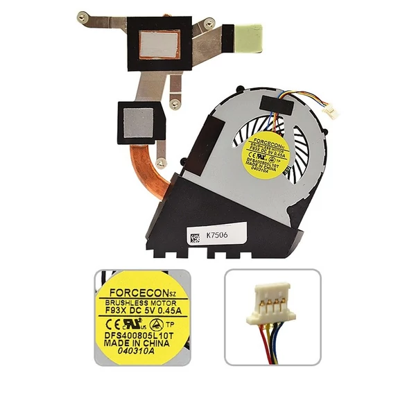 DFS400805L10T gyári új komplett laptop hűtés, ventilátor