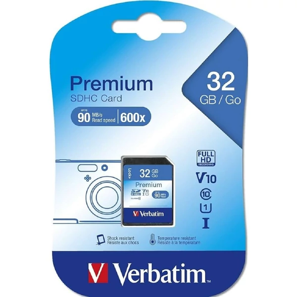 Verbatim 32GB Class10 SDHC memóriakártya (43963)