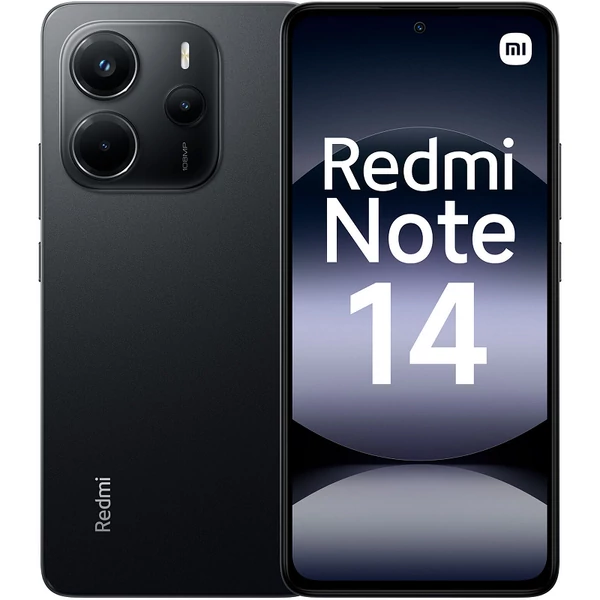Xiaomi Redmi Note 14 128GB 6GB NFC éj fekete (midnight black) Dual Sim kártyafüggetlen okostelefon