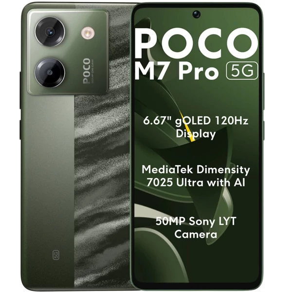 Xiaomi Poco M7 Pro 256GB 12GB 5G zöld (green) Dual Sim kártyafüggetlen okostelefon
