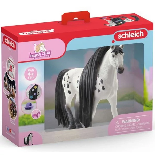 Schleich Horse Club: Sofia's Beauties - Knabstrupper csődör figura fésülhető sörénnyel (42622)