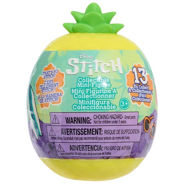 Disney Stitch mini meglepetés figura ananász formájú kapszulában 4. széria 1db