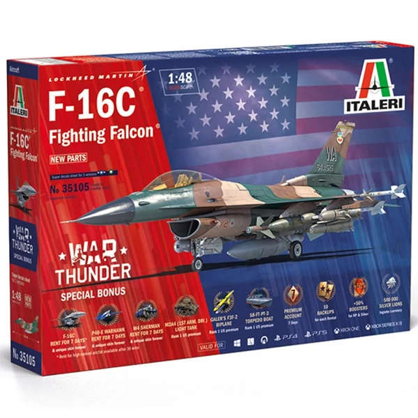 Italeri 1/48 F-16C Fighting Falcon vadászrepülőgép makett