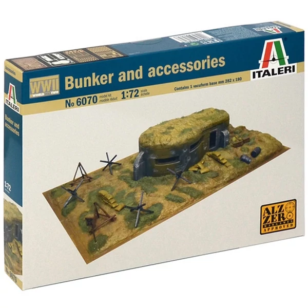 Italeri 1/72 Bunker és tereptárgyak dioráma szett