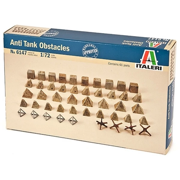 Italeri 1/72 Tankelhárító akadályok dioráma szett