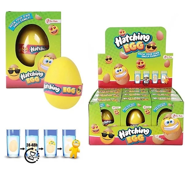 Növekvő smiley figura többféle változatban tojásban 1db