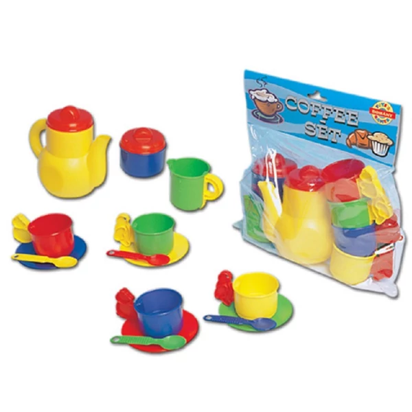 Színes kávézó készlet 4 személyes - D-Toys