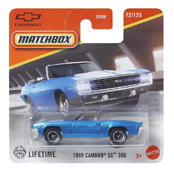 Matchbox: 1969 Camaro SS 396 kisautó 1/64 - Mattel