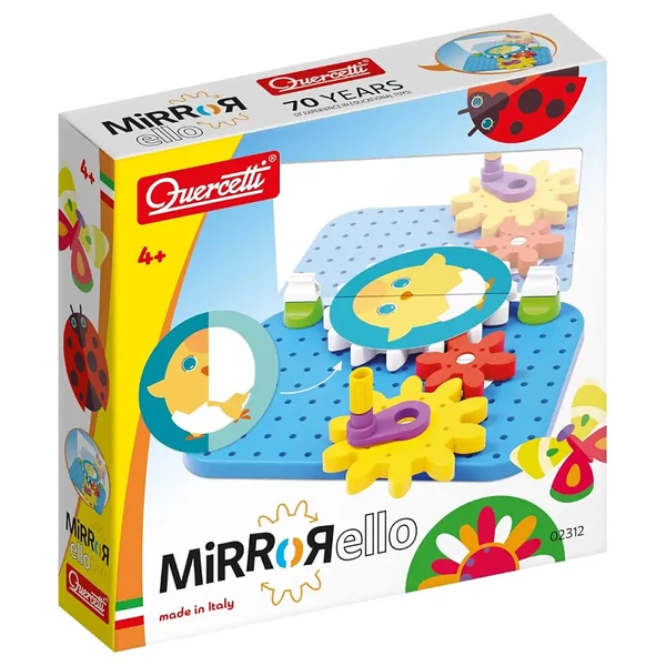 Quercetti: Mirrorello tükrözős készségfejlesztő fogaskerekekkel