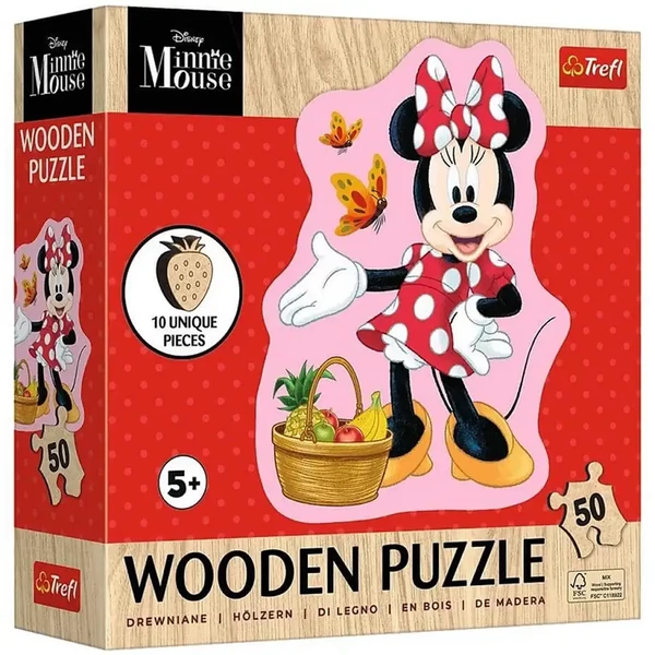 Minnie egér kontúros 50db-os fa puzzle - Trefl