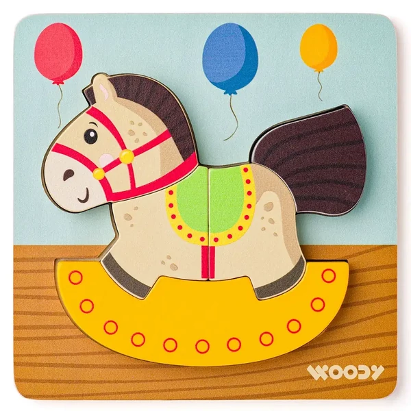 Fa hintaló 5db-os baba puzzle - Woodyland