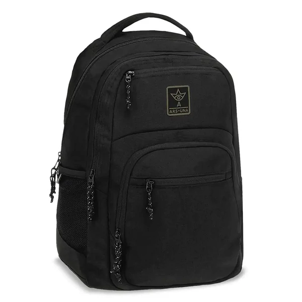Ars Una: Cordura Black AU-5 iskolatáska, hátizsák 33x49x23cm