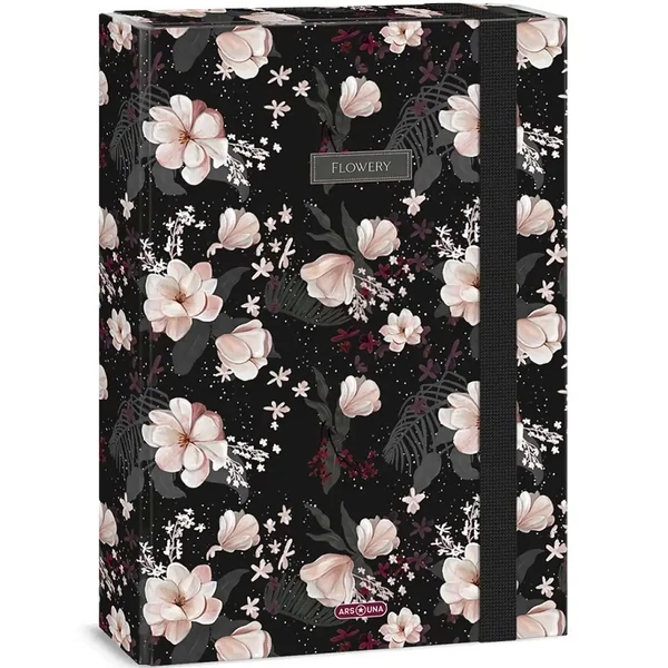 Ars Una: Flowery Black A/4 füzetbox