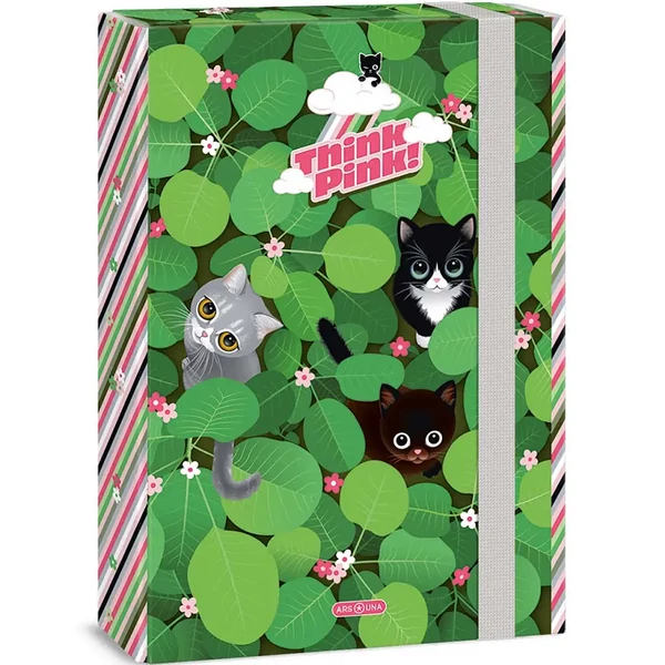 Ars Una: Think Pink kiscicák A/4 füzetbox