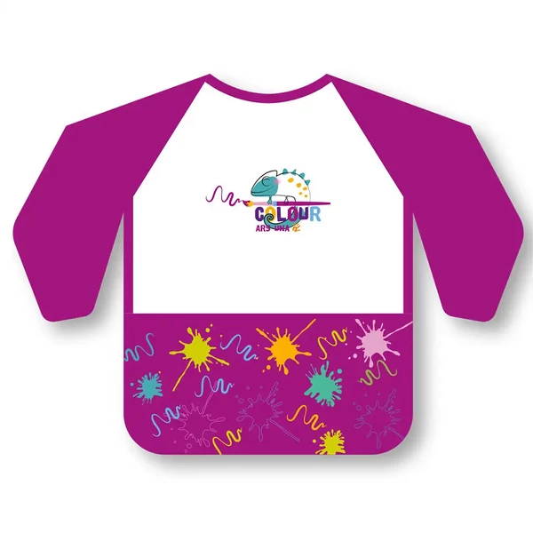 Ars Una: Vízálló hosszú ujjú festőkötény - Pink Splash